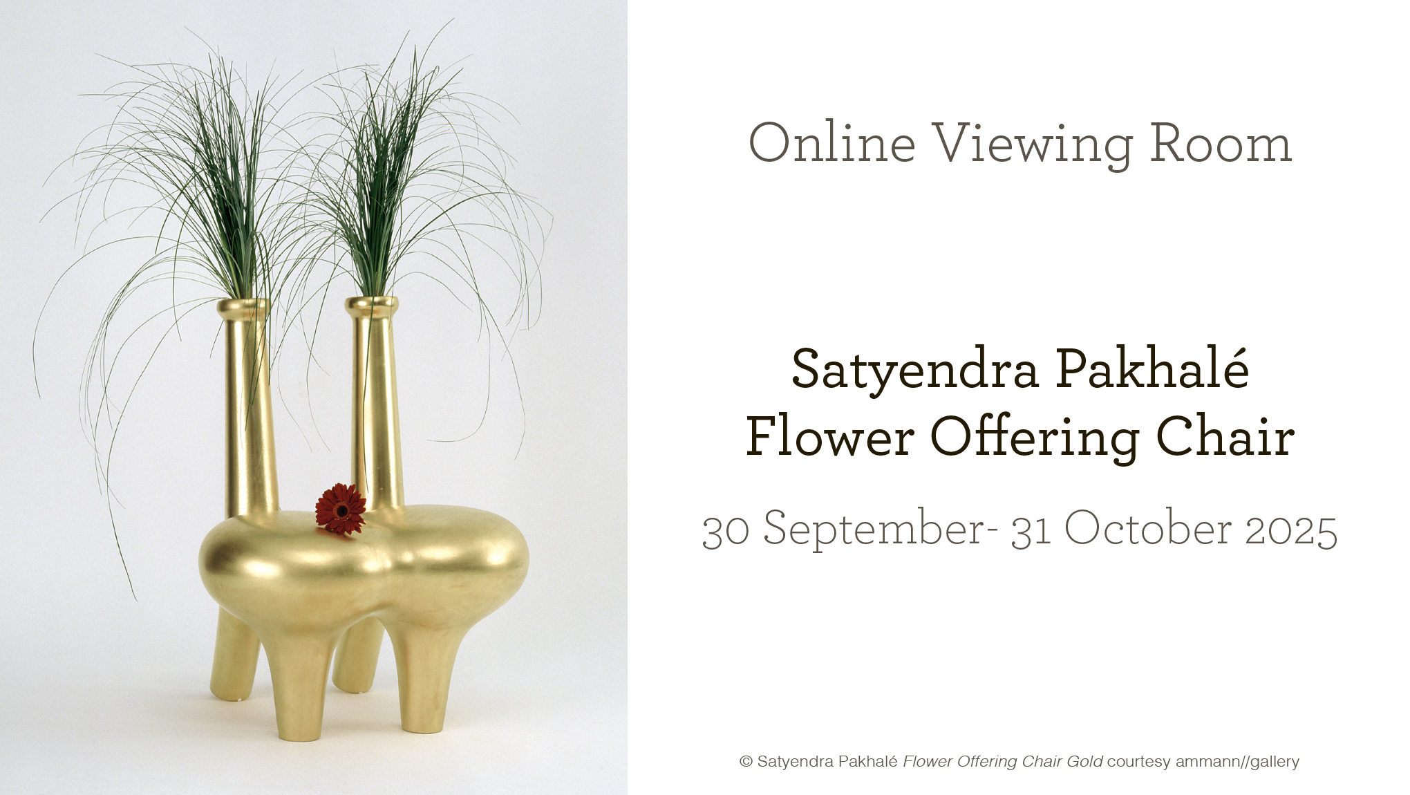 © Satyendra Pakhalé Flower Offering Chair Gold courtesy ammann//gallery