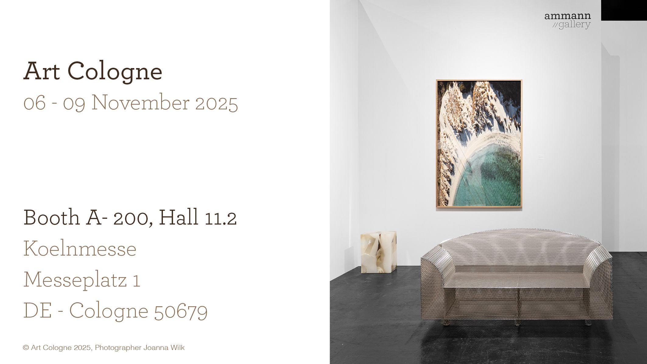 © ammann//gallery at Art Cologne 2025, Photographer Joanna Wilk