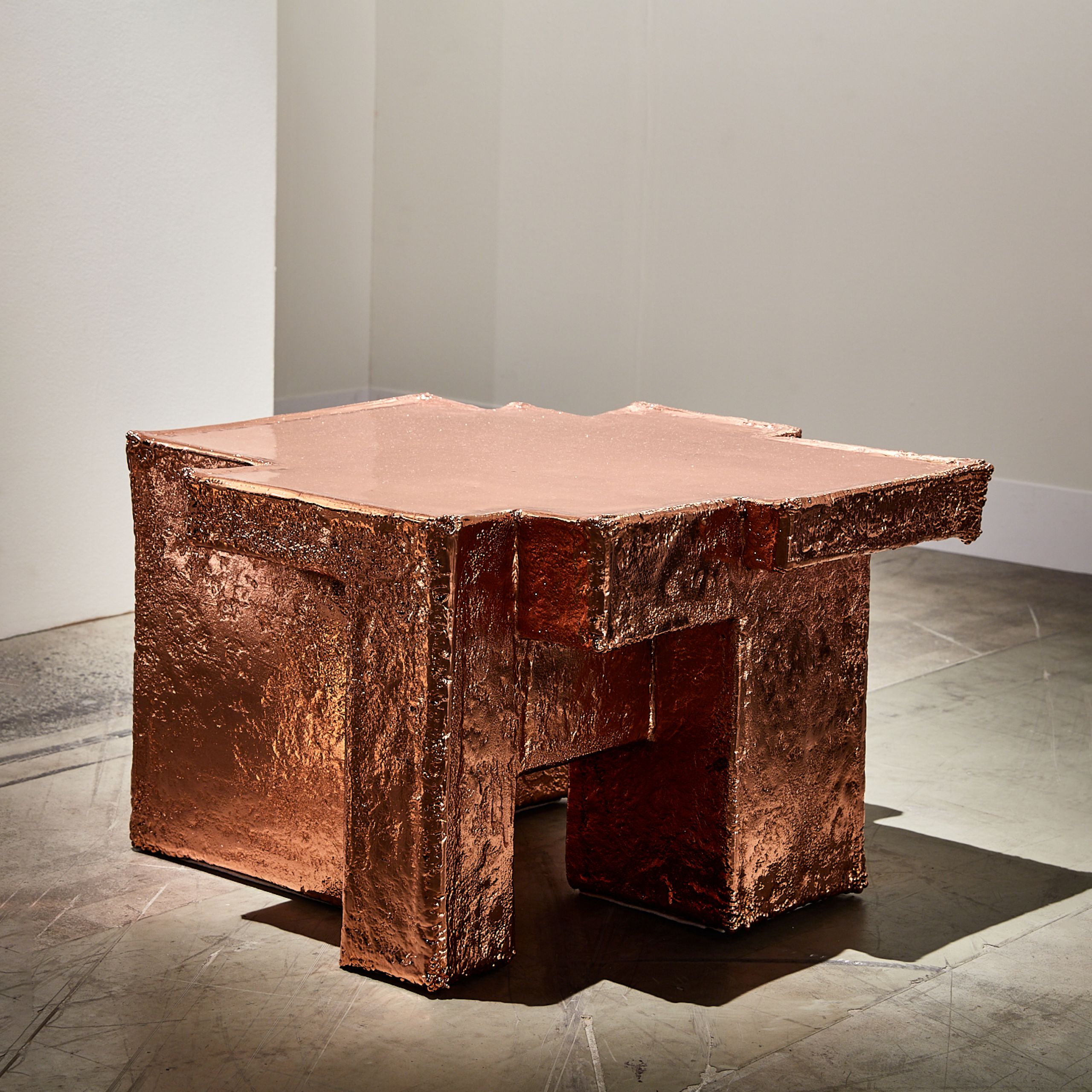 © Studio Nucleo 'Metal Fossil Copper Coffee Table' courtesy ammann//gallery