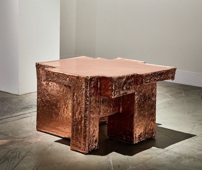 © Studio Nucleo Metal Fossil Copper Coffee Table courtesy ammanngallery