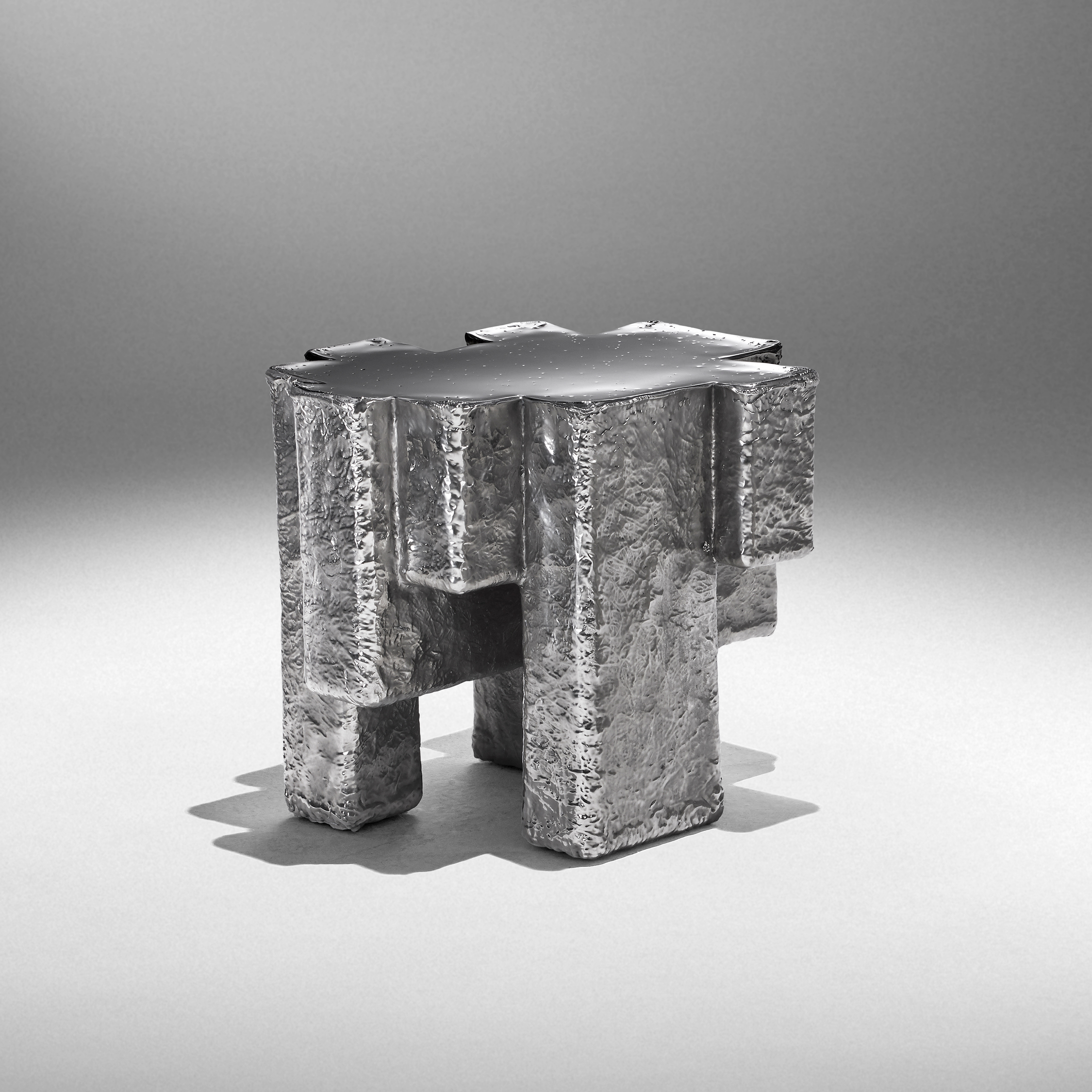 © Studio Nucelo Metal Fossil Stool courtesy ammann//gallery