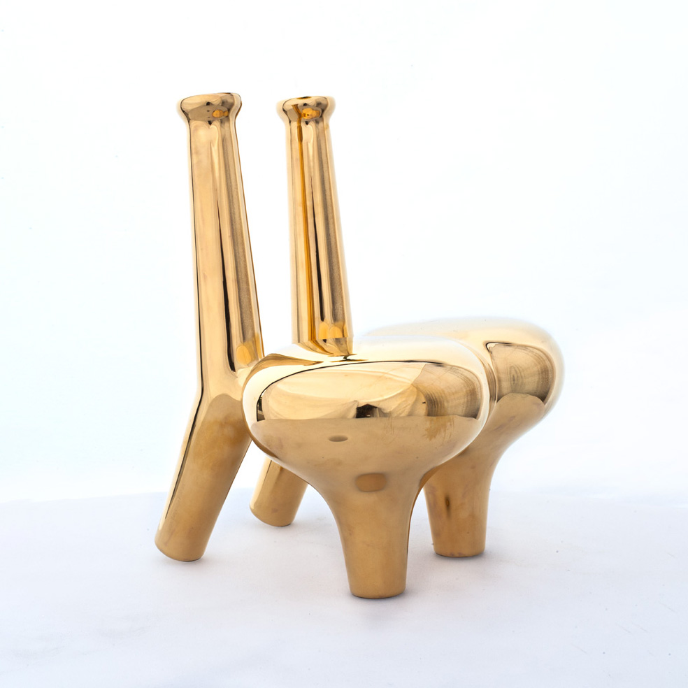 © Satyendra Pakhalé 'Mini Flower Offering Chair, Gold' courtesy ammann//gallery