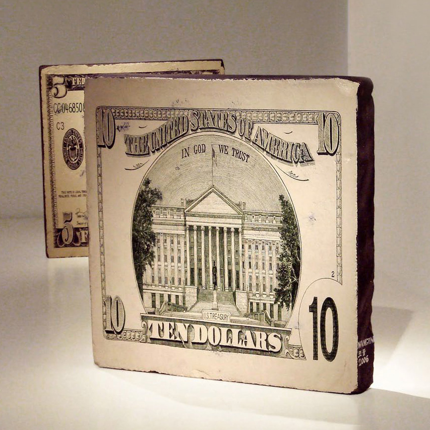 © Wang Jin '10 US Dollar Bank Note' courtesy ammann//gallery
