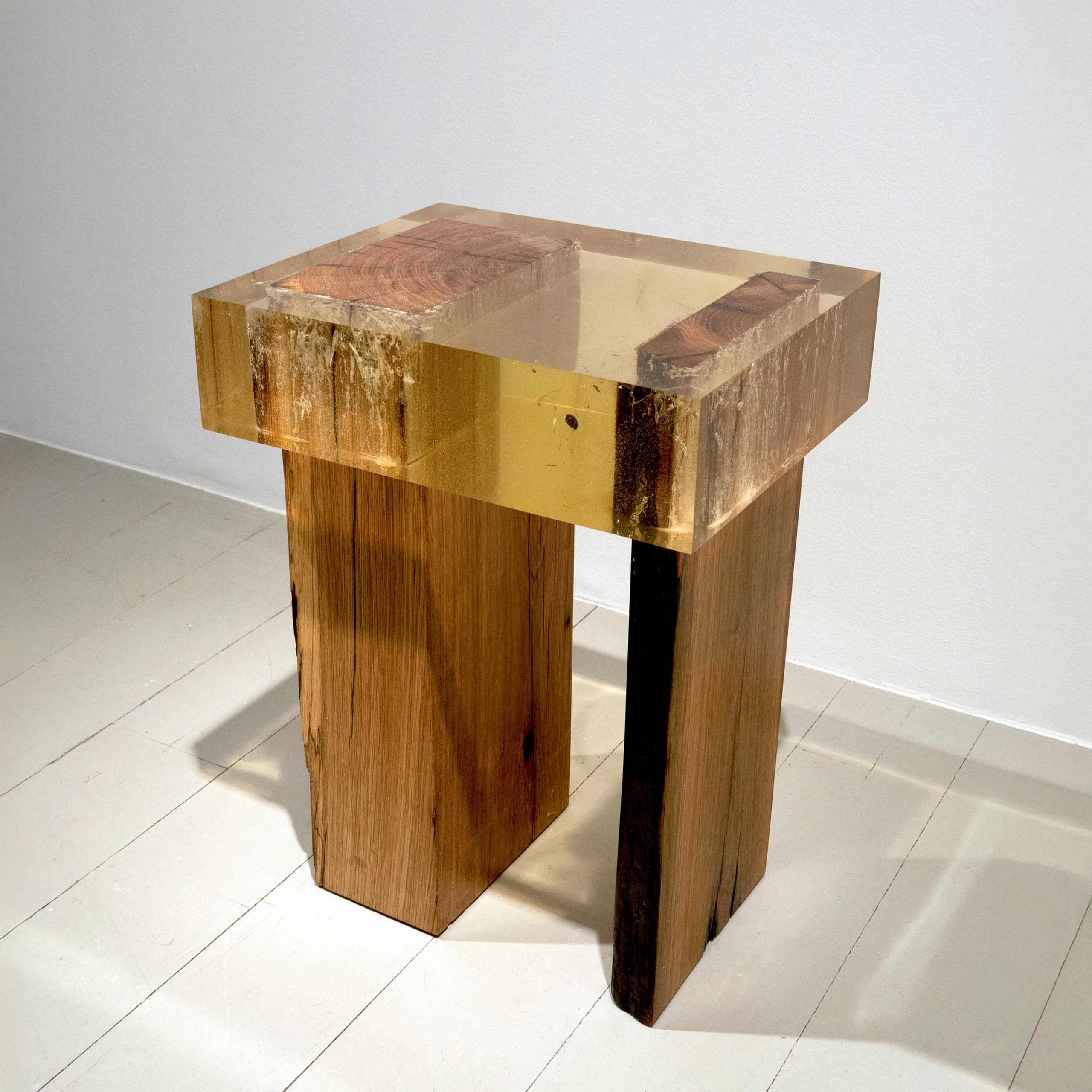 © Studio Nucleo Wood Fossil Side Table courtesy ammann//gallery