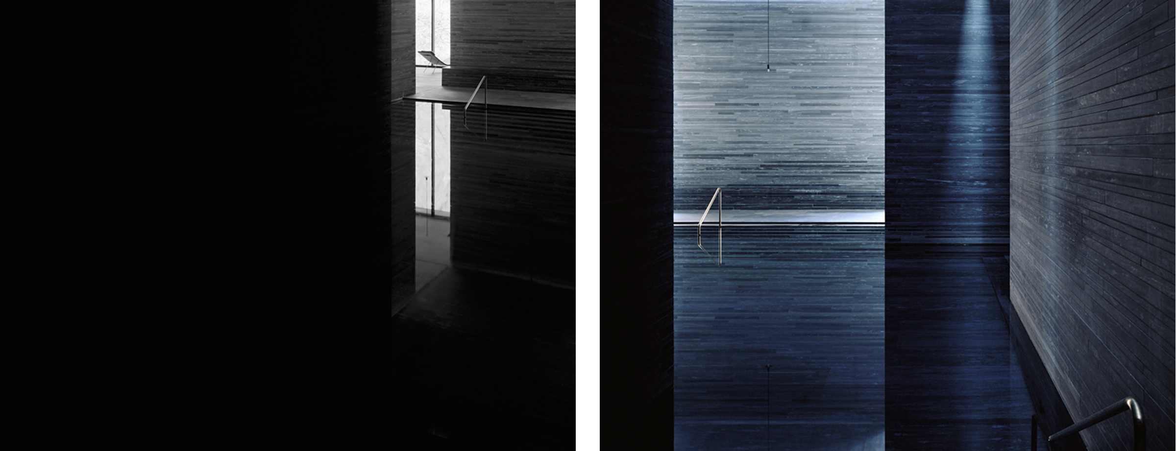 © Hélène Binet 'Therme Vals Diptychon' (Architecture by Peter Zumthor) courtesy ammann//gallery