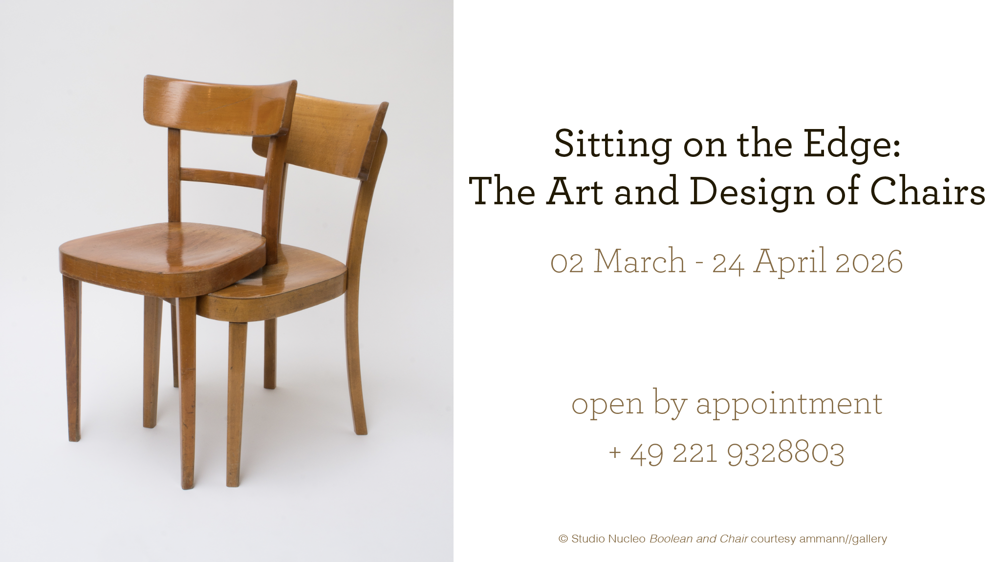 © Rolf Sachs 'Doppel-Stuhl (double-chair)' courtesy ammann//gallery