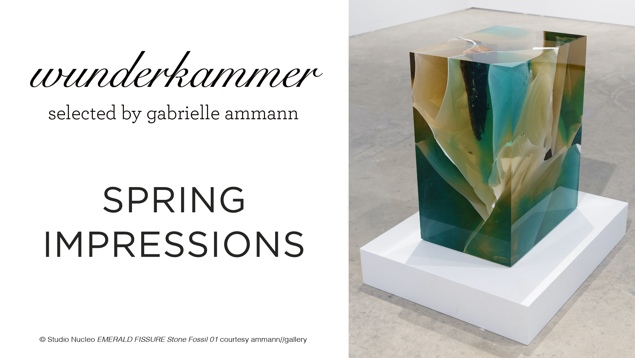 © Studio Nucleo 'EMERALD FISSURE Stone Fossil 01' courtesy ammann//gallery