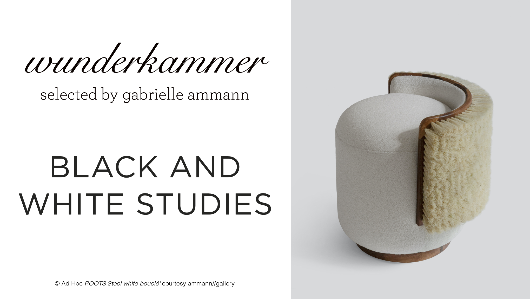 © Ad Hoc Roots Stool White Boucle courtesy ammann//gallery