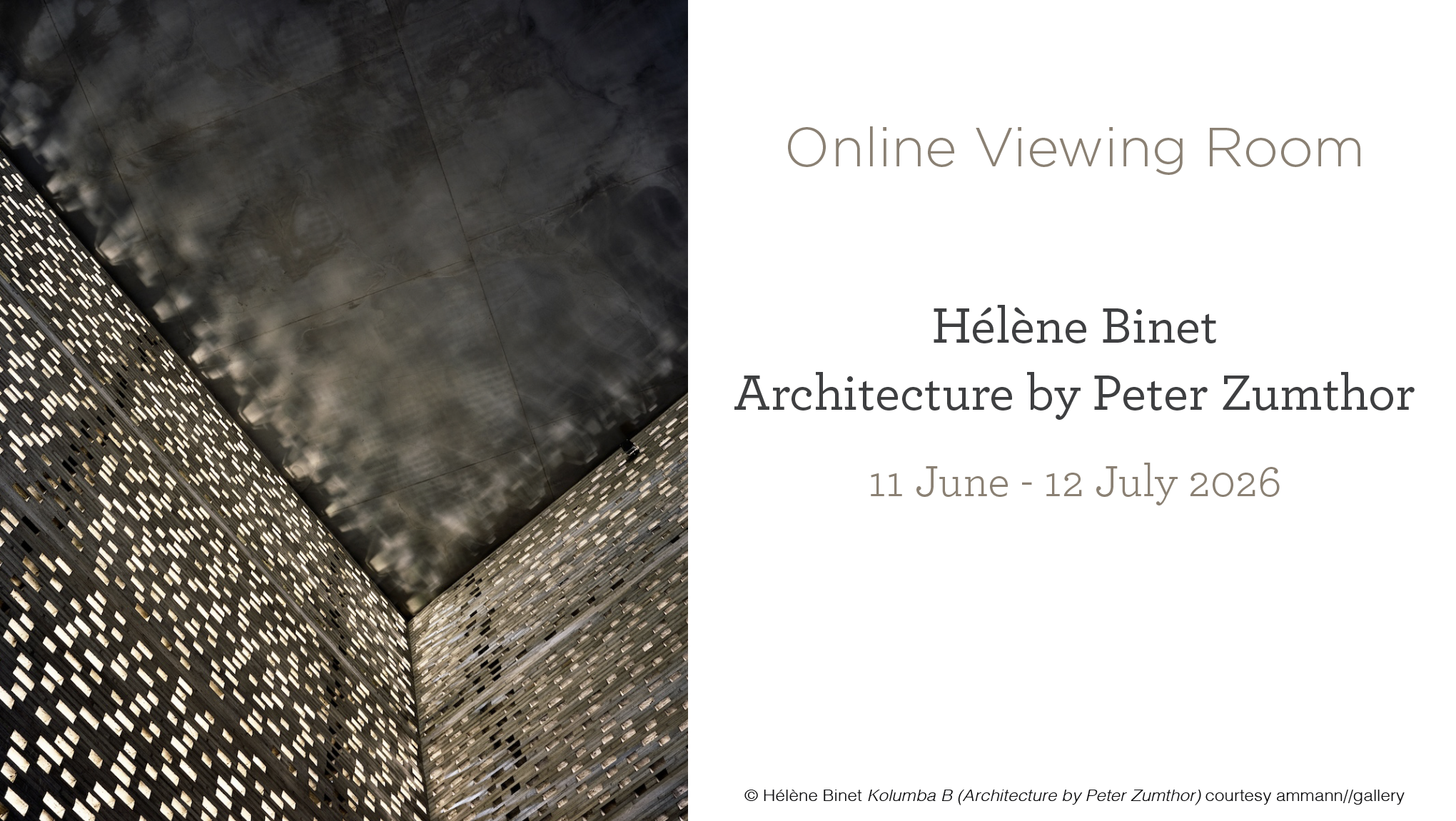 © Hélène Binet 'Kolumba B' courtesy ammann//gallery