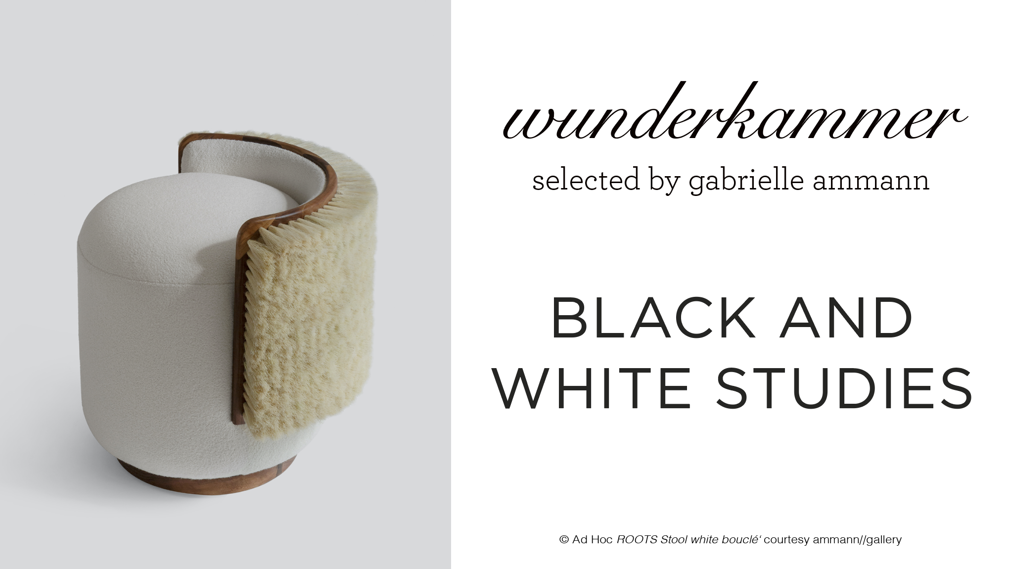© Ad Hoc Roots Stool White Boucle courtesy ammann//gallery